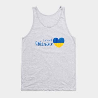 I am with Ukraine, design with map of Ukraine and heart Tank Top